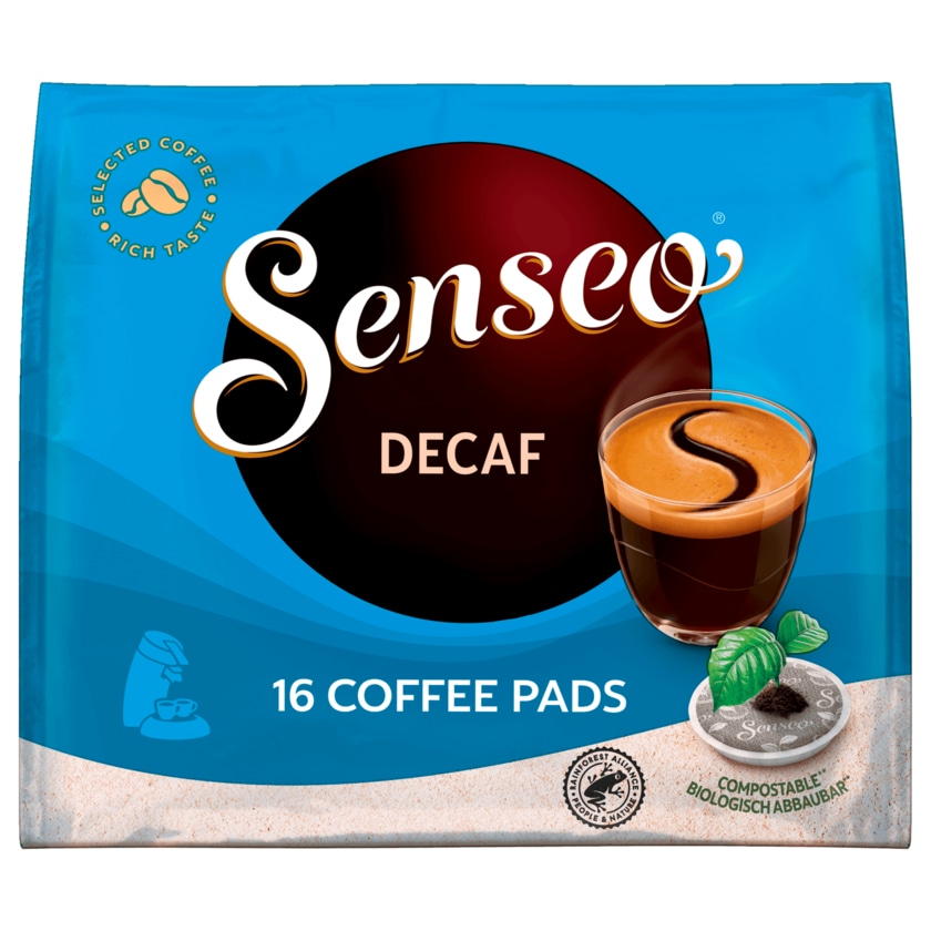 Senseo Kaffeepads Decaf Entkoffeiniert 111g, 16 Pads